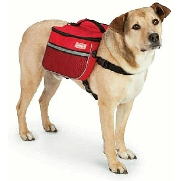 Other Coleman Large Dog Pack Saddle Bag Style Hiking Backpack Red
